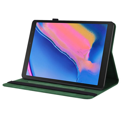 For Samsung Tab A 8.0 2019 T290/T295/T297 Butterfly Flower Embossed Leather Tablet Case(Green) by bashfashion