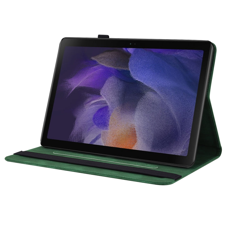 For Samsung Galaxy Tab A8 10.5 2021 Butterfly Flower Embossed Leather Tablet Case(Green) by bashfashion