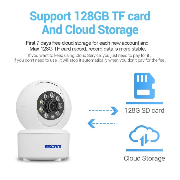 ESCAM QF005 4MP Indoor HD WiFi Pan-tilt Camera, Support Motion Detection / Two-way Audio / Night Vision(US Plug) by ESCAM