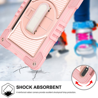 For Samsung Galaxy Tab S7 / S8 360 Degree Rotation Contrast Color Silicone+PC Tablet Case(Rose Gold) by bashfashion