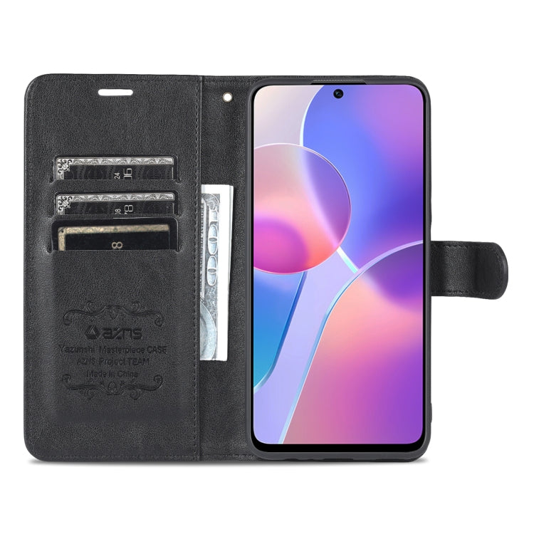 For Honor X8 / X30i AZNS Sheepskin Texture Flip Leather Phone Case(Black) by AZNS