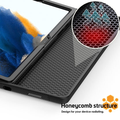 For Samsung Galaxy Tab A8 10.5 2021 Smart B Magnetic Leather Tablet Case(Black) by bashfashion