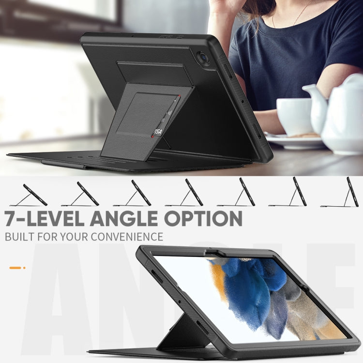 For Samsung Galaxy Tab A8 10.5 2021 Smart B Magnetic Leather Tablet Case(Black) by bashfashion