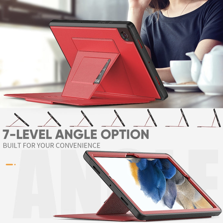 For Samsung Galaxy Tab A8 10.5 2021 Smart B Magnetic Leather Tablet Case(Red) by bashfashion