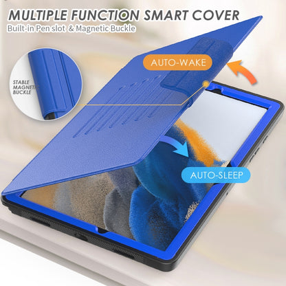 For Samsung Galaxy Tab A8 10.5 2021 Smart B Magnetic Leather Tablet Case(Blue) by bashfashion