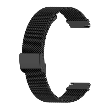 19mm Snap-fit Stainless Steel Mesh Watch Band(Black) by bashfashion