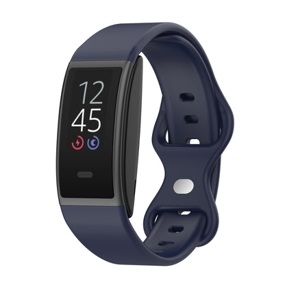 For Amazon Halo View Silicone Butterfly Buckle Watch Band, Size:S(Dark Blue) by bashfashion