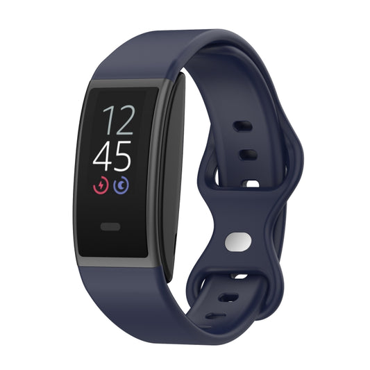 For Amazon Halo View Silicone Butterfly Buckle Watch Band, Size:S(Dark Blue) by bashfashion