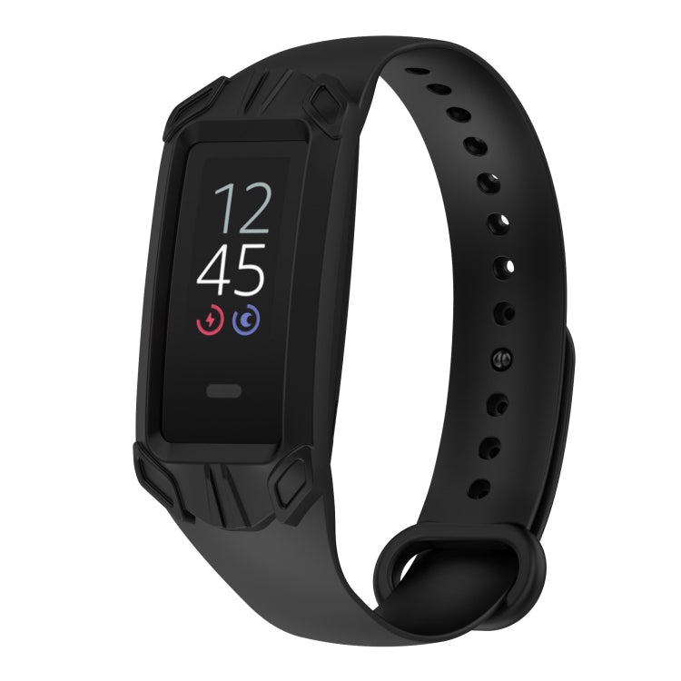 For Amazon Halo View Silicone Integrated Watch Band(Black) by bashfashion