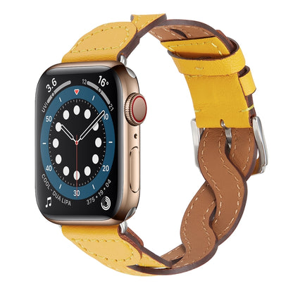 Weave Watch Band For Apple Watch Series 9&8&7 41mm / SE 3&SE 2&6&SE&5&4 40mm / 3&2&1 38mm(Yellow) by bashfashion