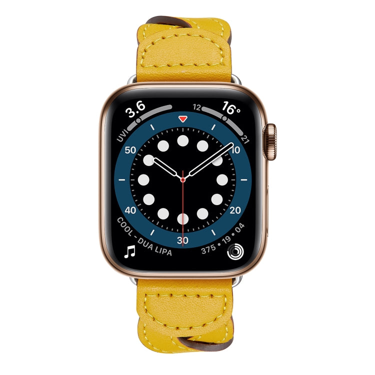 Weave Watch Band For Apple Watch Series 9&8&7 41mm / SE 3&SE 2&6&SE&5&4 40mm / 3&2&1 38mm(Yellow) by bashfashion