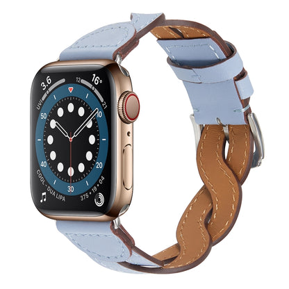 Weave Watch Band For Apple Watch Series 9&8&7 41mm / SE 3&SE 2&6&SE&5&4 40mm / 3&2&1 38mm(Light Blue) by bashfashion