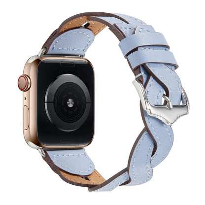 Weave Watch Band For Apple Watch Series 9&8&7 41mm / SE 3&SE 2&6&SE&5&4 40mm / 3&2&1 38mm(Light Blue) by bashfashion