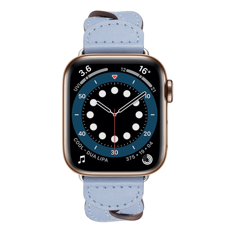 Weave Watch Band For Apple Watch Series 9&8&7 41mm / SE 3&SE 2&6&SE&5&4 40mm / 3&2&1 38mm(Light Blue) by bashfashion
