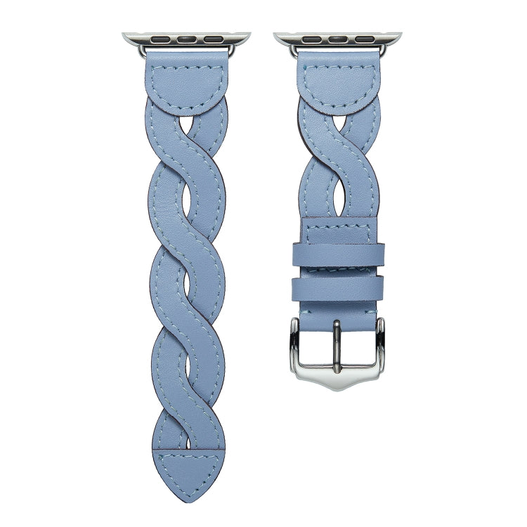 Weave Watch Band For Apple Watch Series 9&8&7 41mm / SE 3&SE 2&6&SE&5&4 40mm / 3&2&1 38mm(Light Blue) by bashfashion