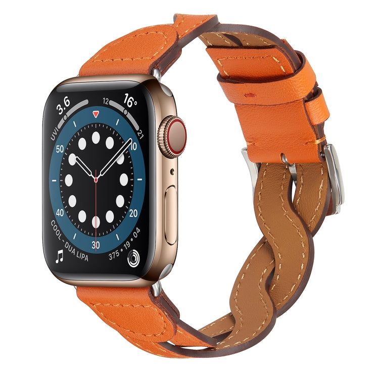 Weave Watch Band For Apple Watch Series 9&8&7 41mm / SE 3&SE 2&6&SE&5&4 40mm / 3&2&1 38mm(Orange) by bashfashion
