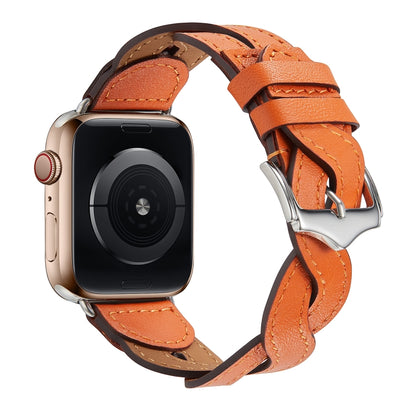 Weave Watch Band For Apple Watch Series 9&8&7 41mm / SE 3&SE 2&6&SE&5&4 40mm / 3&2&1 38mm(Orange) by bashfashion
