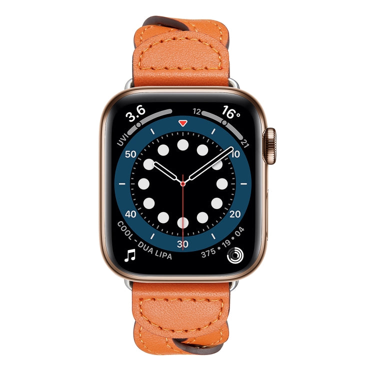 Weave Watch Band For Apple Watch Series 9&8&7 41mm / SE 3&SE 2&6&SE&5&4 40mm / 3&2&1 38mm(Orange) by bashfashion