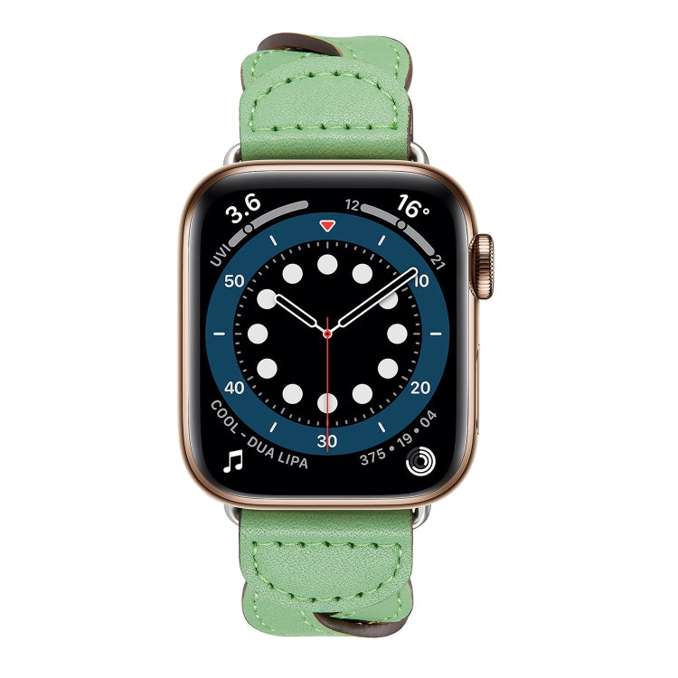 Weave Watch Band For Apple Watch Series 9&8&7 41mm / SE 3&SE 2&6&SE&5&4 40mm / 3&2&1 38mm(Green) by bashfashion