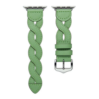 Weave Watch Band For Apple Watch Series 9&8&7 41mm / SE 3&SE 2&6&SE&5&4 40mm / 3&2&1 38mm(Green) by bashfashion