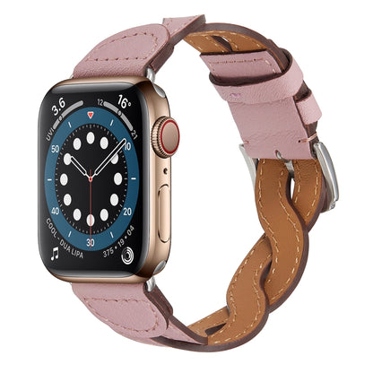 Weave Watch Band For Apple Watch Series 9&8&7 41mm / SE 3&SE 2&6&SE&5&4 40mm / 3&2&1 38mm(Pink) by bashfashion