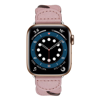 Weave Watch Band For Apple Watch Series 9&8&7 41mm / SE 3&SE 2&6&SE&5&4 40mm / 3&2&1 38mm(Pink) by bashfashion