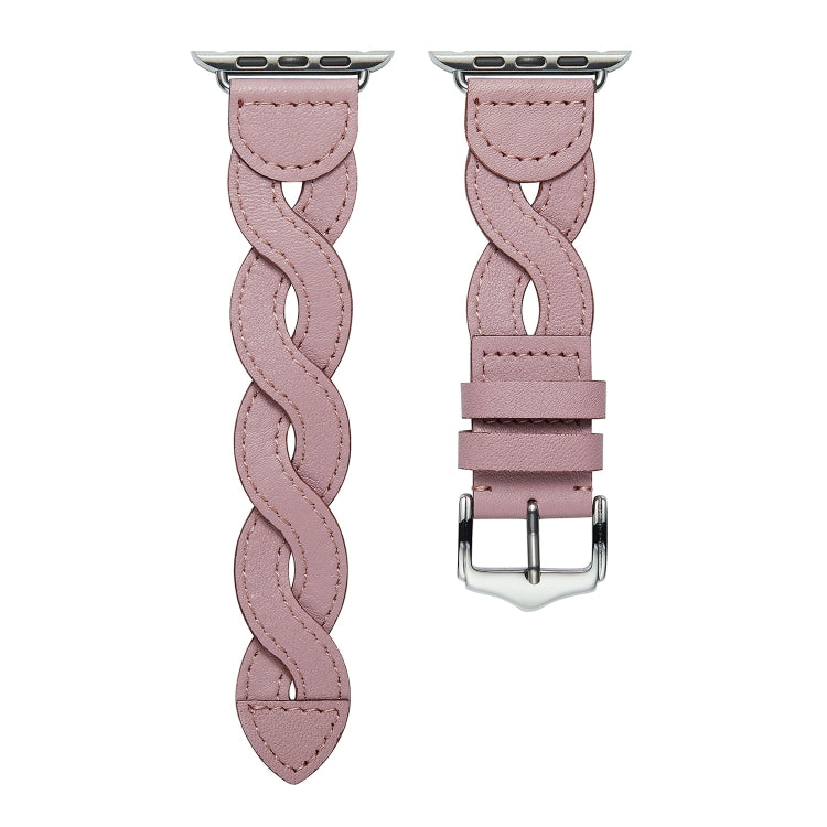 Weave Watch Band For Apple Watch Series 9&8&7 41mm / SE 3&SE 2&6&SE&5&4 40mm / 3&2&1 38mm(Pink) by bashfashion