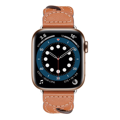 Weave Watch Band For Apple Watch Ultra 49mm&Watch Ultra 2 49mm / Series 9&8&7 45mm / SE 3&SE 2&6&SE&5&4 44mm / 3&2&1 42mm(Brown) by bashfashion