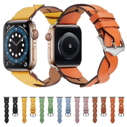 Weave Watch Band For Apple Watch Ultra 49mm&Watch Ultra 2 49mm / Series 9&8&7 45mm / SE 3&SE 2&6&SE&5&4 44mm / 3&2&1 42mm(Brown) by bashfashion