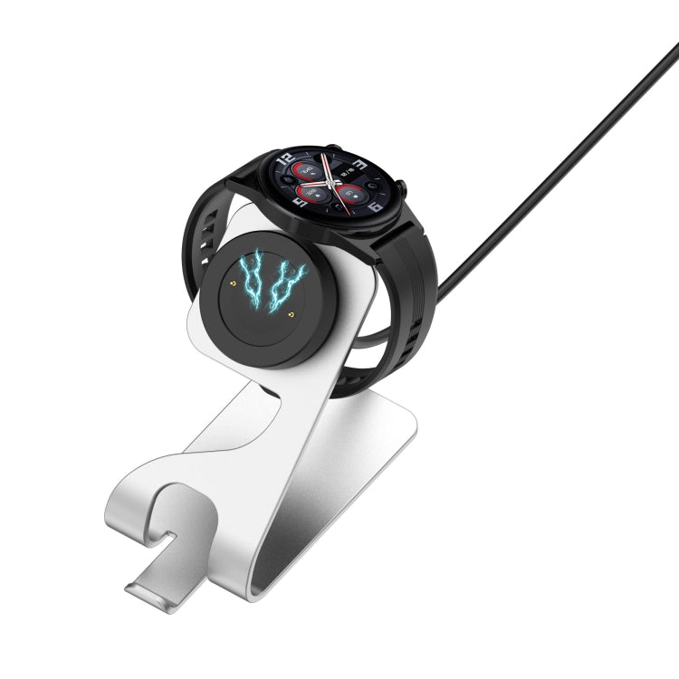For Honor Watch GS 3 Universal Aluminum Alloy Magnetic Charger Holder(Silver) by bashfashion