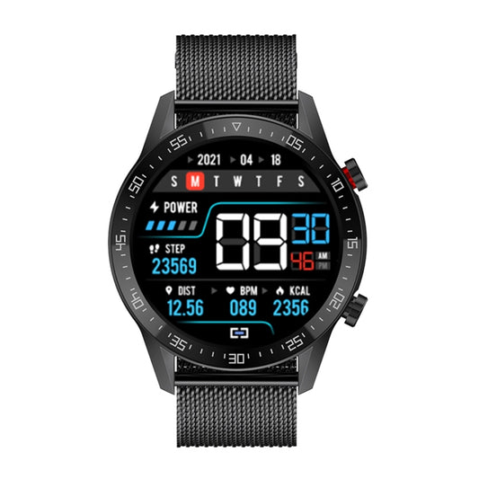 SK7Plus 1.28 inch IPS Screen Steel Strap Smart Watch, Support Bluetooth Call/Sleep Monitoring(Black) by bashfashion