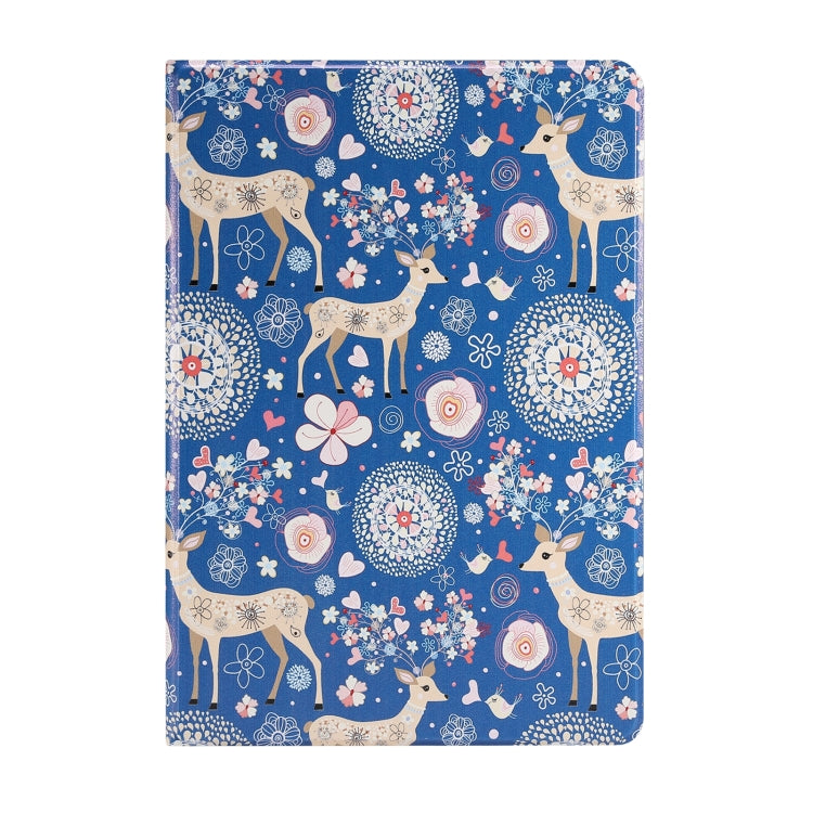 For Samsung Galaxy Tab S8 / Tab S7 Painted Voltage Pen Slot Tablet Smart Case(Blue Elk) by bashfashion