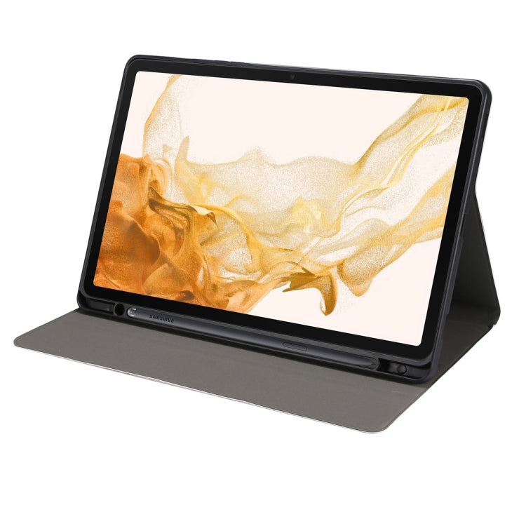 For Samsung Galaxy Tab S8 / Tab S7 Painted Voltage Pen Slot Tablet Smart Case(Blue Elk) by bashfashion