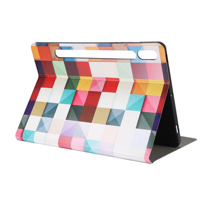 For Samsung Galaxy Tab S8 / Tab S7 Painted Voltage Pen Slot Tablet Smart Case(Fantasy Cube) by bashfashion