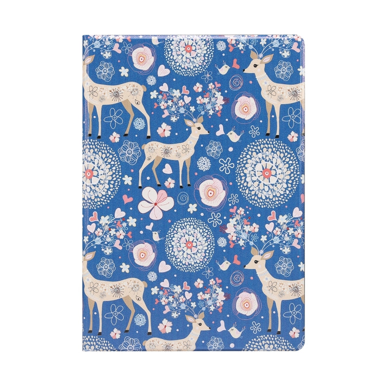 For Samsung Galaxy Tab A8 X200 Painted Voltage Pen Slot Tablet Smart Case(Blue Elk) by bashfashion