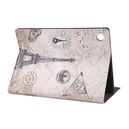 For Samsung Galaxy Tab A8 X200 Painted Voltage Pen Slot Tablet Smart Case(Eiffel Tower) by bashfashion