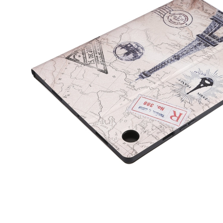 For Samsung Galaxy Tab A8 X200 Painted Voltage Pen Slot Tablet Smart Case(Eiffel Tower) by bashfashion