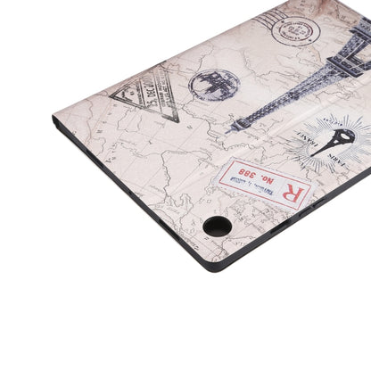 For Samsung Galaxy Tab A8 X200 Painted Voltage Pen Slot Tablet Smart Case(Eiffel Tower) by bashfashion