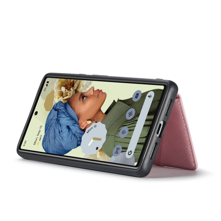 For Google Pixel 6A JEEHOOD Retro Magnetic Detachable Phone Case(Pink) by JEEHOOD