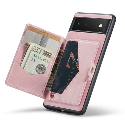 For Google Pixel 6A JEEHOOD Retro Magnetic Detachable Phone Case(Pink) by JEEHOOD