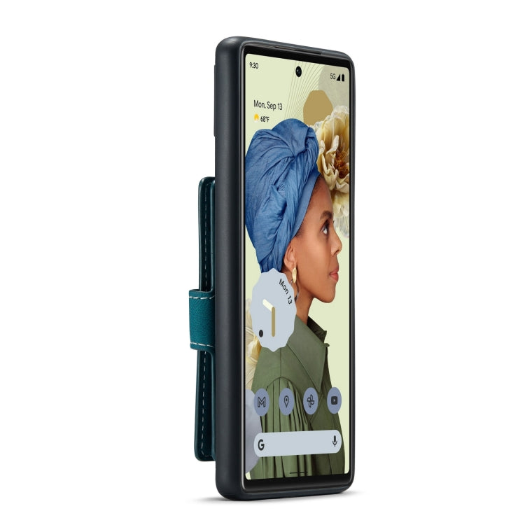 For Google Pixel 6A JEEHOOD Retro Magnetic Detachable Phone Case(Blue) by JEEHOOD