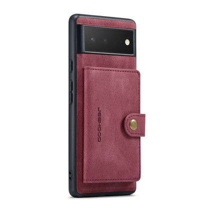 For Google Pixel 6A JEEHOOD Retro Magnetic Detachable Phone Case(Red) by JEEHOOD