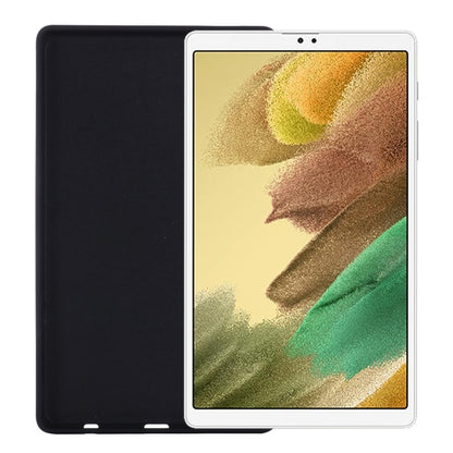 For Samsung Galaxy Tab A7 Lite Solid Color Liquid Silicone Shockpoof Tablet Case(Black) by bashfashion