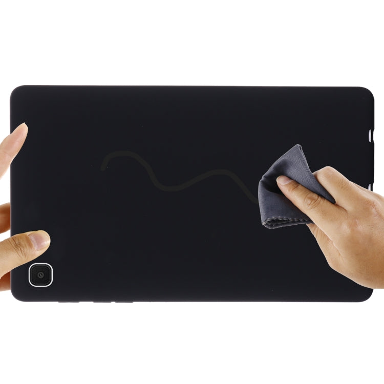 For Samsung Galaxy Tab A7 Lite Solid Color Liquid Silicone Shockpoof Tablet Case(Black) by bashfashion
