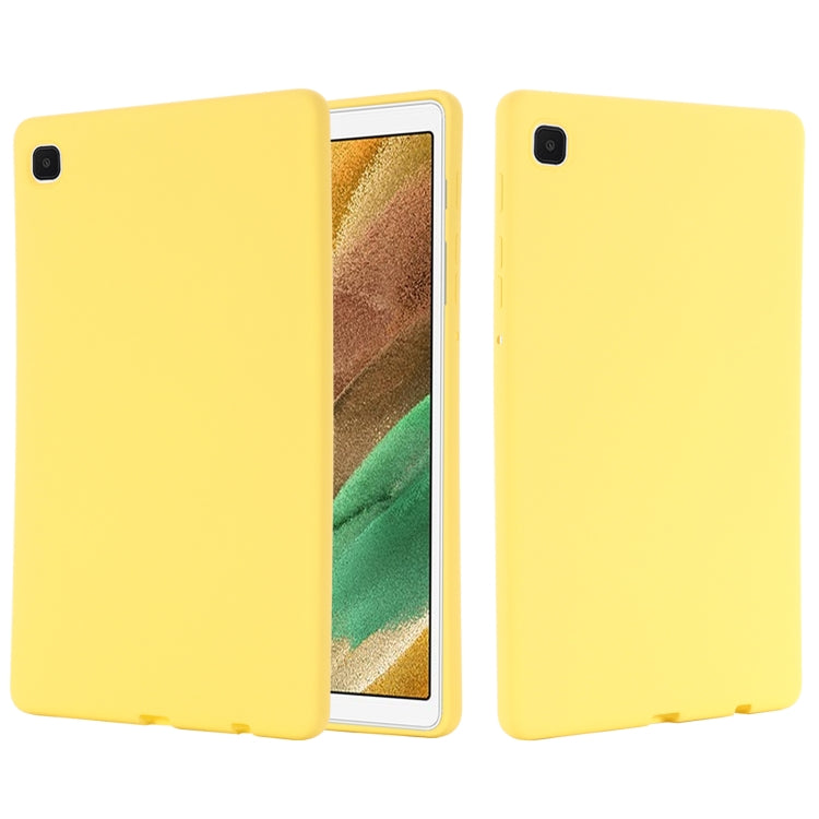 For Samsung Galaxy Tab A7 Lite Solid Color Liquid Silicone Shockpoof Tablet Case(Yellow) by bashfashion