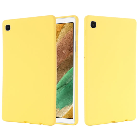 For Samsung Galaxy Tab A7 Lite Solid Color Liquid Silicone Shockpoof Tablet Case(Yellow) by bashfashion