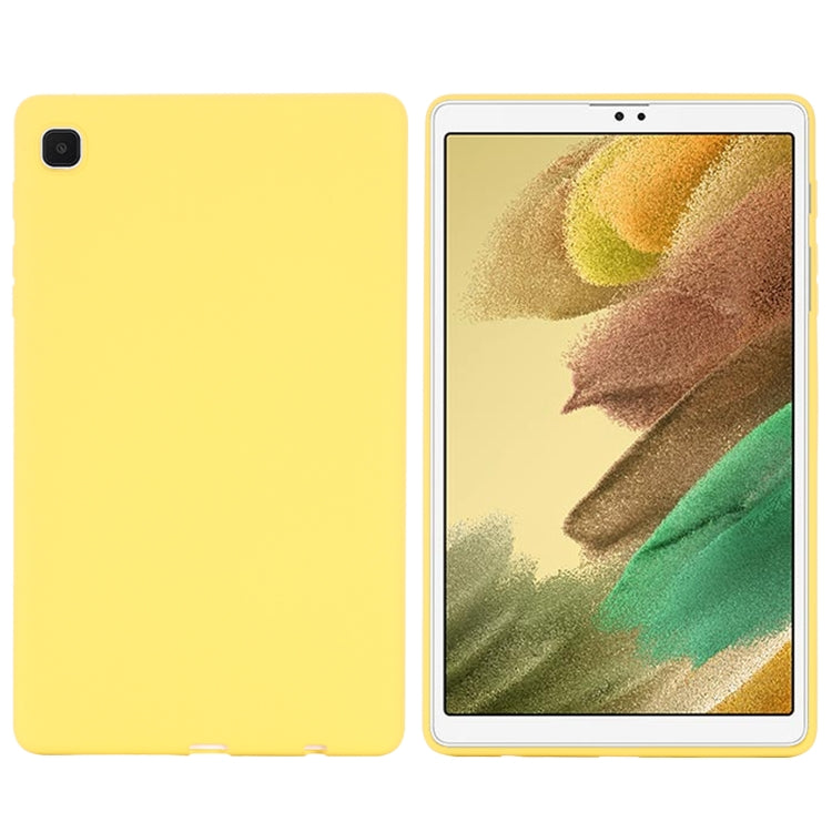 For Samsung Galaxy Tab A7 Lite Solid Color Liquid Silicone Shockpoof Tablet Case(Yellow) by bashfashion