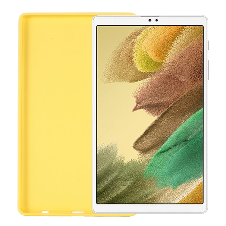 For Samsung Galaxy Tab A7 Lite Solid Color Liquid Silicone Shockpoof Tablet Case(Yellow) by bashfashion