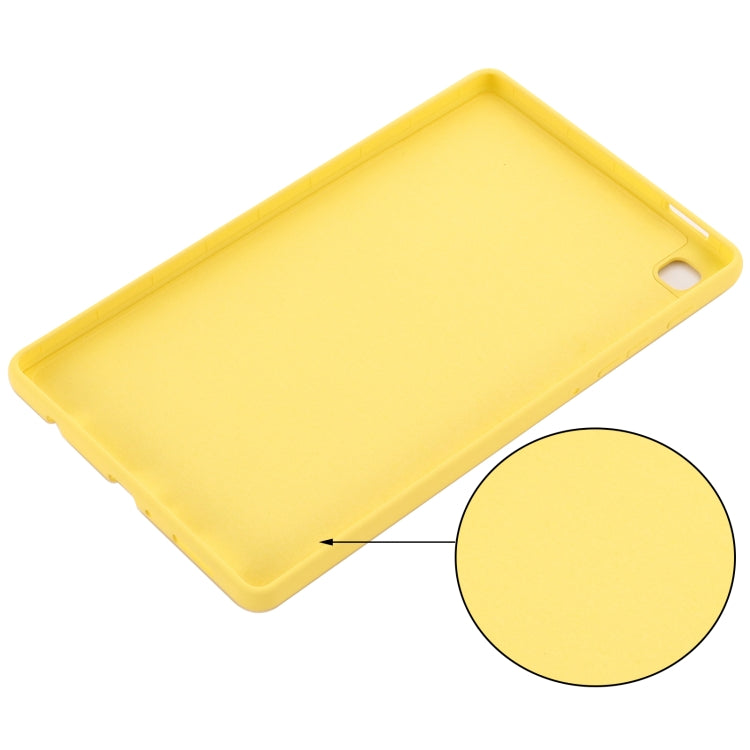 For Samsung Galaxy Tab A7 Lite Solid Color Liquid Silicone Shockpoof Tablet Case(Yellow) by bashfashion