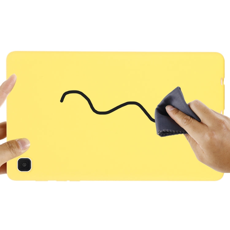 For Samsung Galaxy Tab A7 Lite Solid Color Liquid Silicone Shockpoof Tablet Case(Yellow) by bashfashion